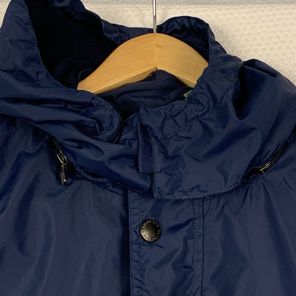 Lands End Squall Parka Jacket Mens Large L 42-44 Navy Blue Fleece Lined Hooded - Picture 5 of 16